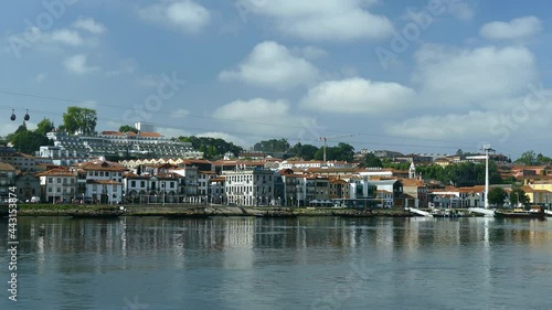 Vista de Vila Nova de Gaia desde a outra margem do Rio Douro na Ribeira do Porto photo