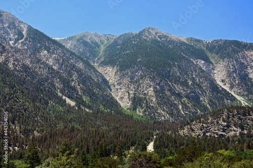 spectacular Mountain view on a sunny summer day of the colorado rocky mountains from tin cup pass road, near nathrop, colorado photo