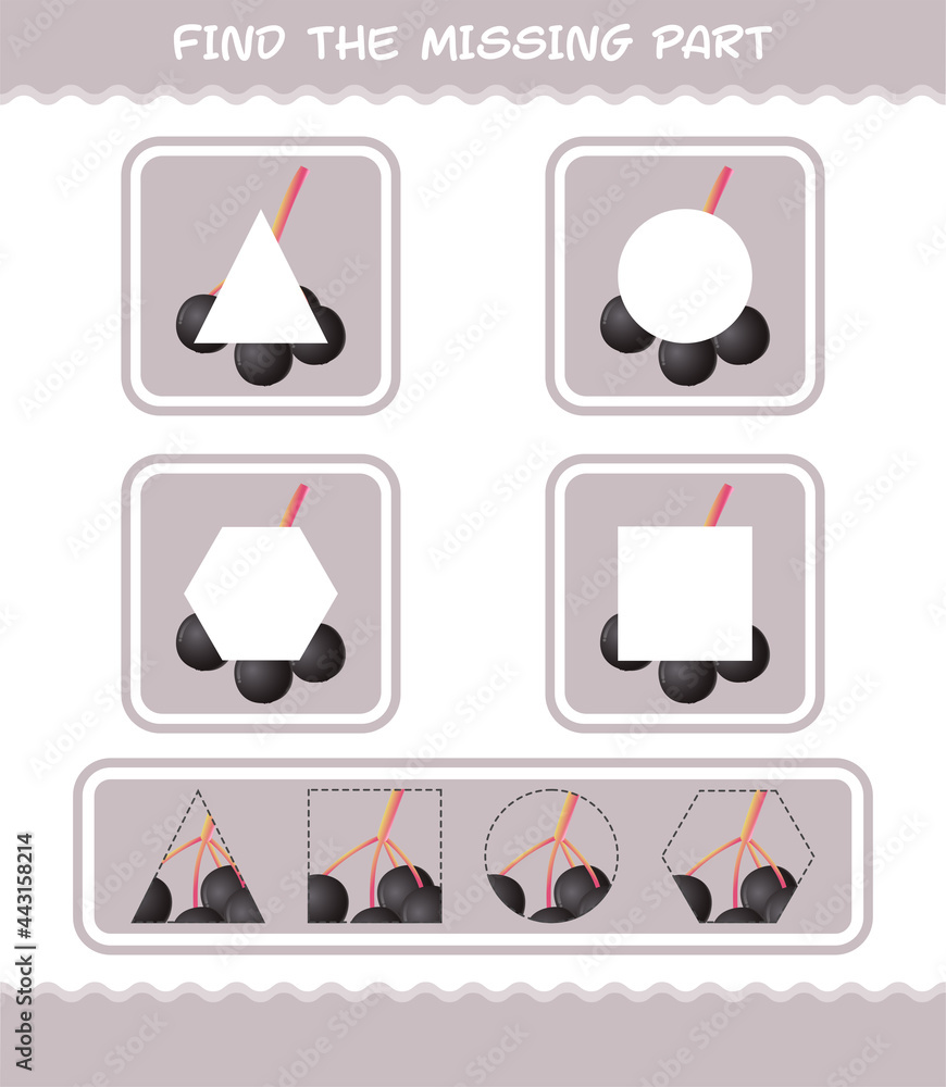 Find the missing parts of cartoon elderberry. Searching game. Educational game for pre shool years kids and toddlers Find the missing parts of cartoon elderberry. Searching game. Educational game for pre shool years kids and toddlers