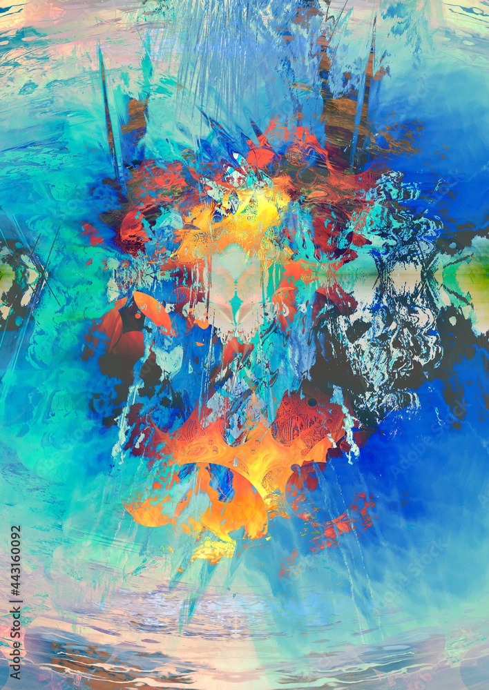 digital abstract art painting background