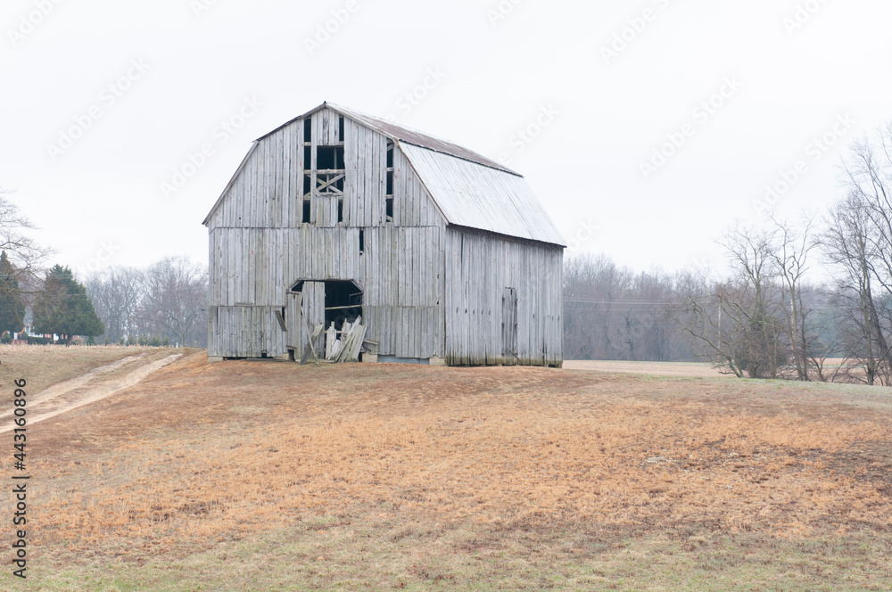 old barn in the field old barn in the field