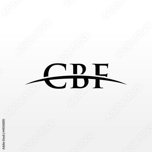 CBF initial overlapping movement swoosh horizon, logo design inspiration company business