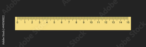 Vector illustration of a short ruler.