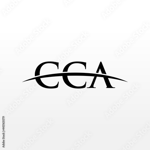 CCA initial overlapping movement swoosh horizon, logo design inspiration company business