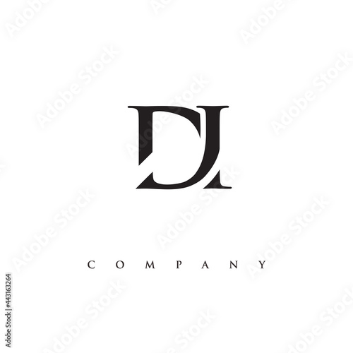 фотографія Initial DI logo design vector