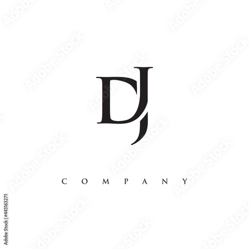 Initial DJ logo design vector