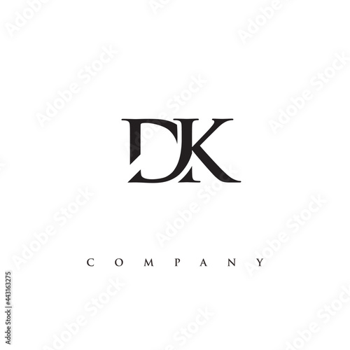 Initial DK logo design vector