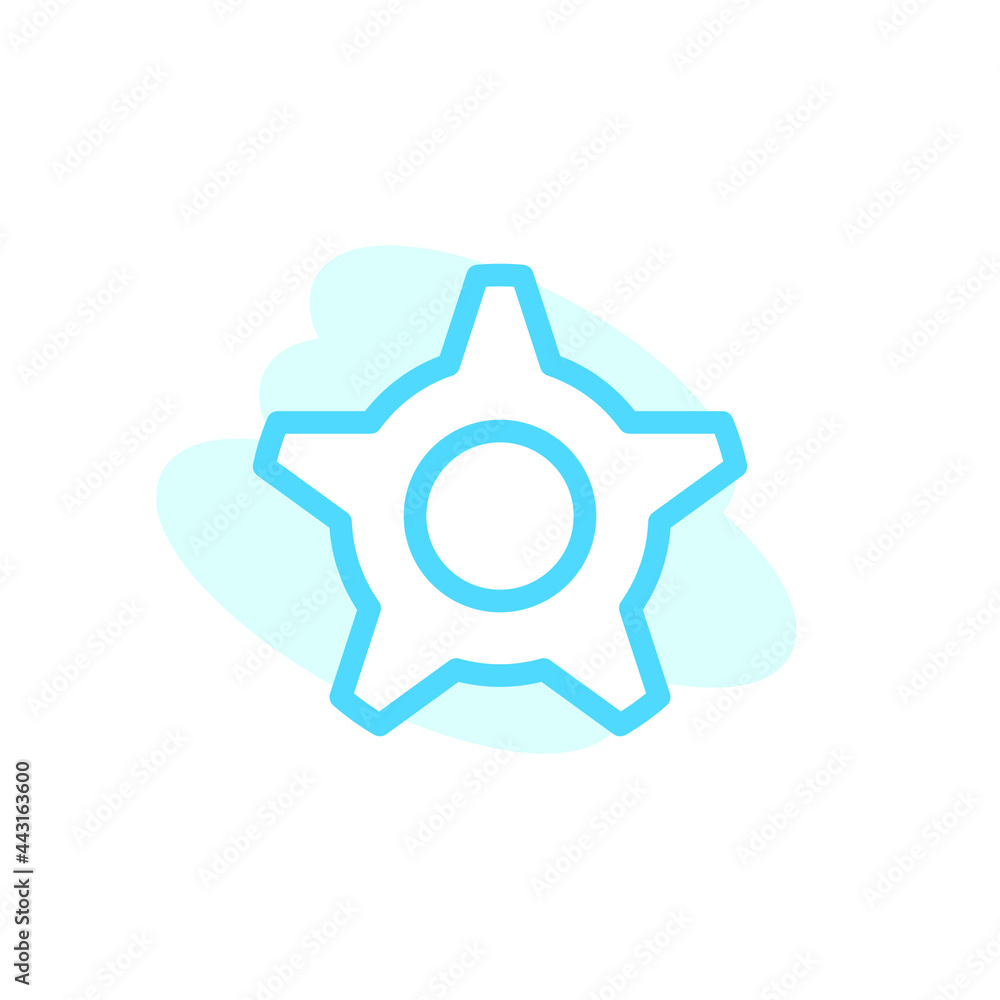 Vector, illustration, gear icon design template Vector, illustration, gear icon design template