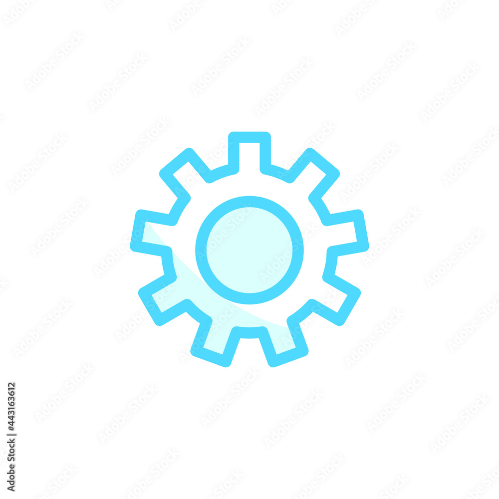 Vector, illustration, gear icon design template Vector, illustration, gear icon design template