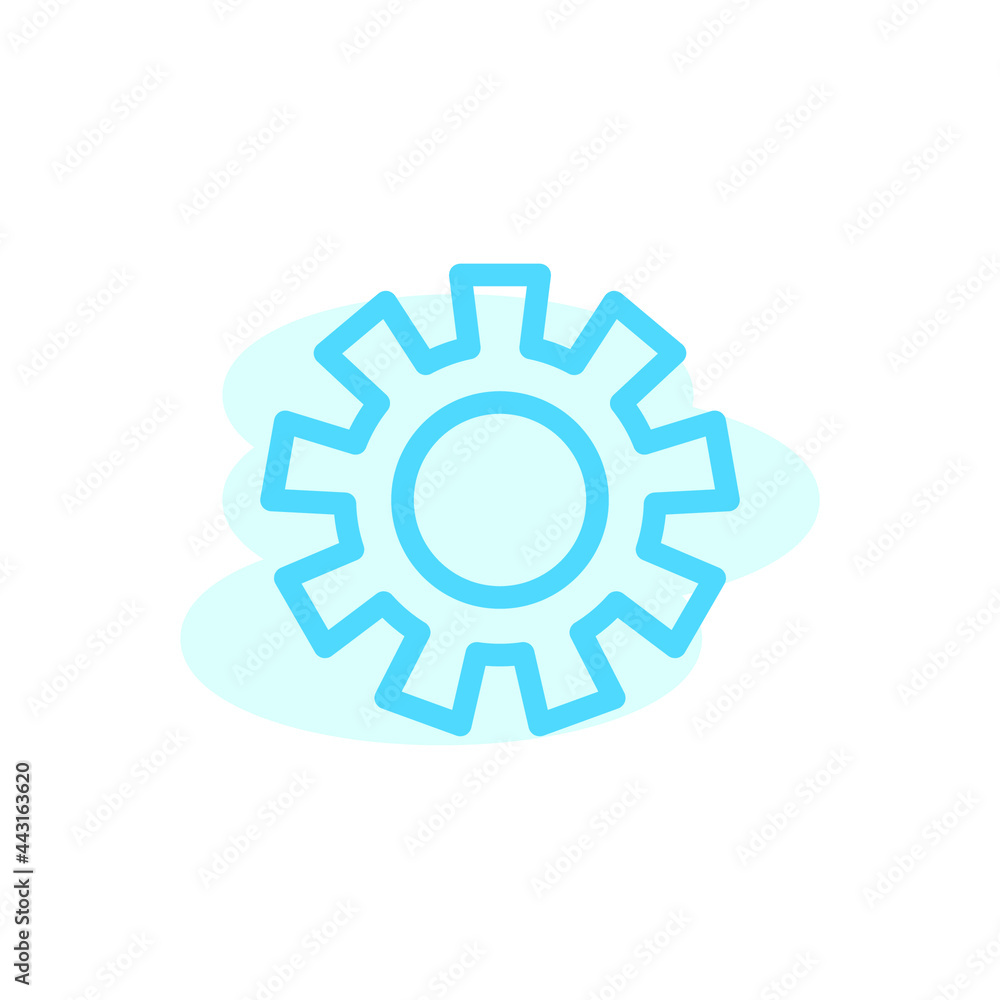 Vector, illustration, gear icon design template Vector, illustration, gear icon design template