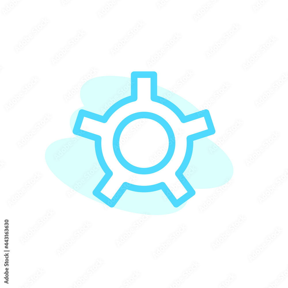 Vector, illustration, gear icon design template Vector, illustration, gear icon design template