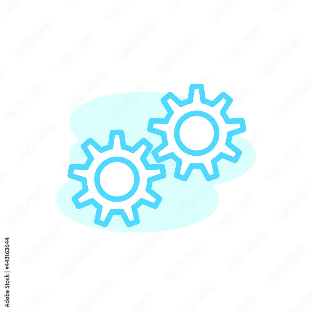 Vector, illustration, gear icon design template Vector, illustration, gear icon design template