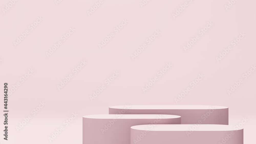 3d render image light pink podium with light pink background for product display advertisement. 3d render image light pink podium with light pink background for product display advertisement.
