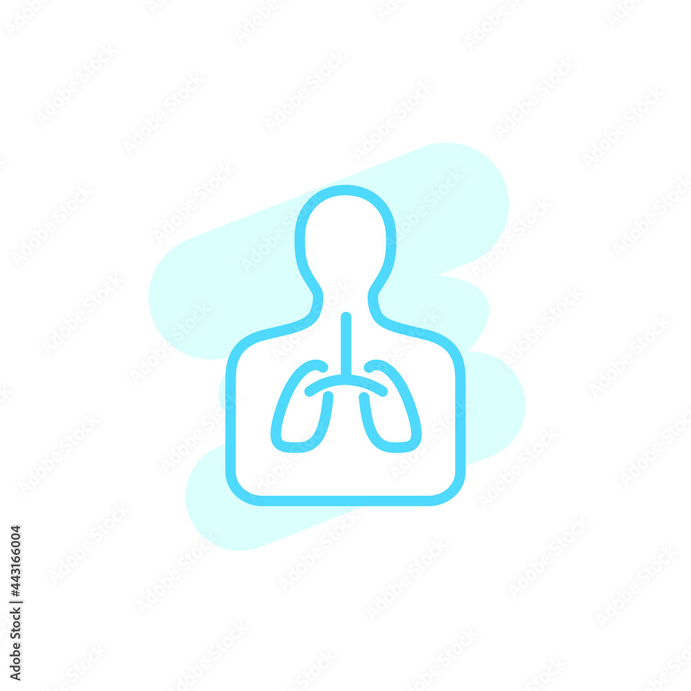 Illustration Vector graphic of lungs icon template Illustration Vector graphic of lungs icon template