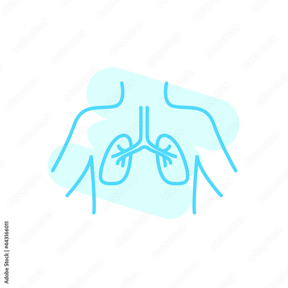 Illustration Vector graphic of lungs icon template Illustration Vector graphic of lungs icon template