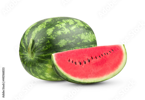 Watermelon red on white background
