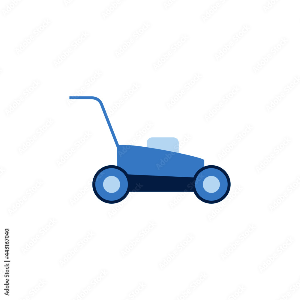 Lawn mower icon in color icon, isolated on white background Lawn mower icon in color icon, isolated on white background
