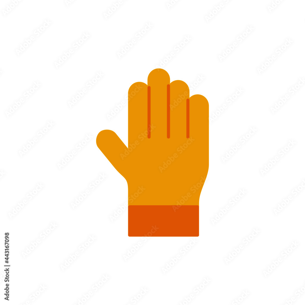 garden glove icon in color icon, isolated on white background garden glove icon in color icon, isolated on white background