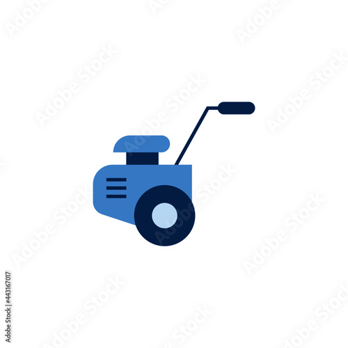 Motoblock tractor icon in color icon, isolated on white background  photo