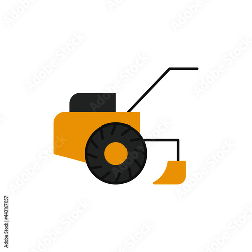 Motoblock tractor icon in color icon, isolated on white background 