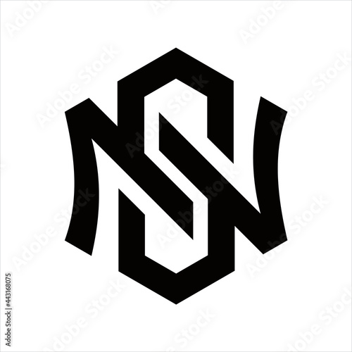 simple creative design sn logo