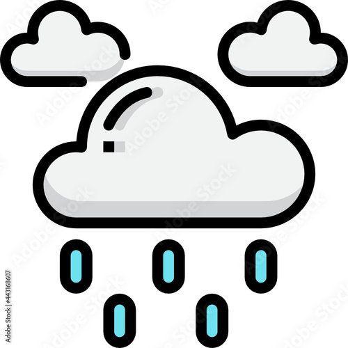 drizzle color outline icon