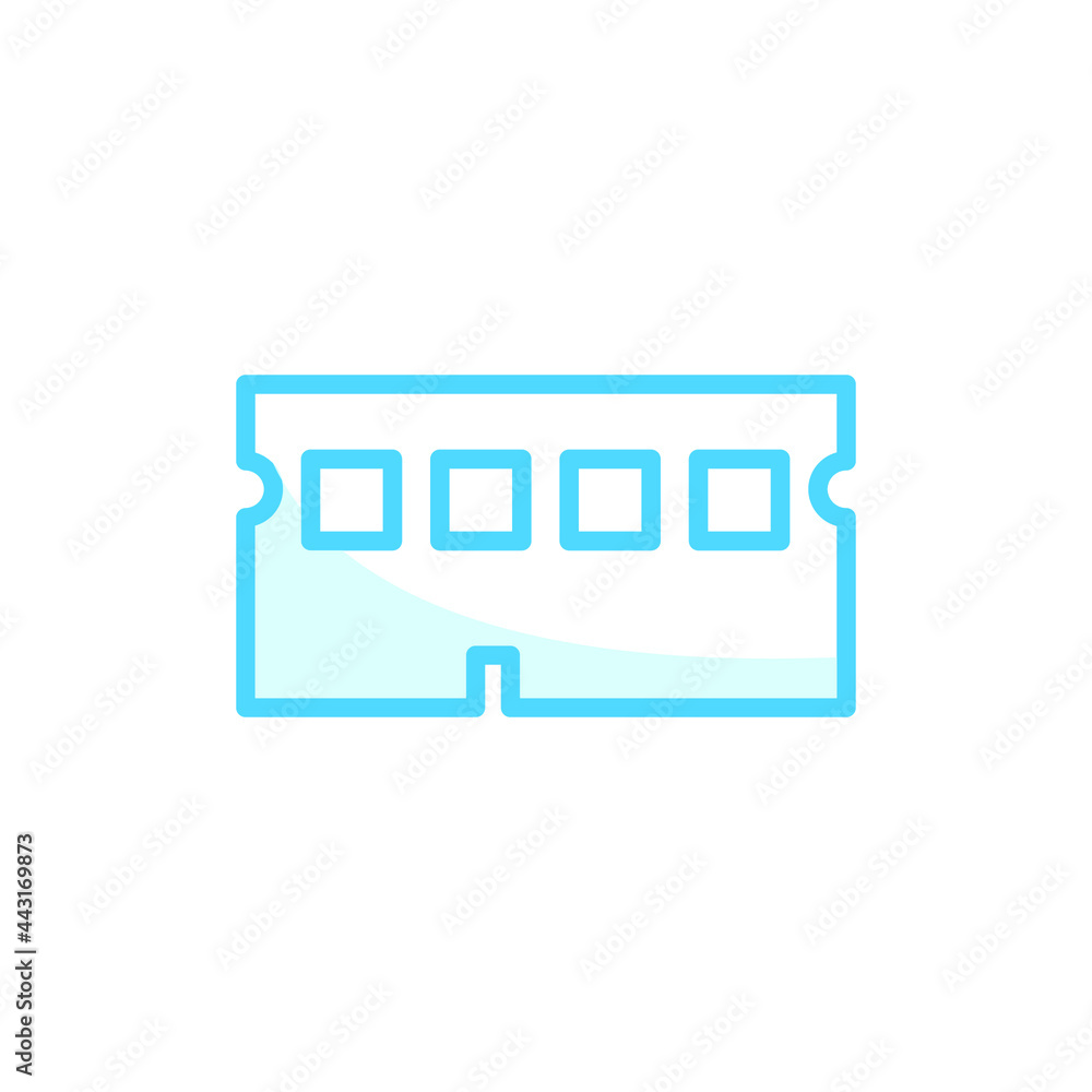 Illustration Vector graphic of memory PC icon template Illustration Vector graphic of memory PC icon template