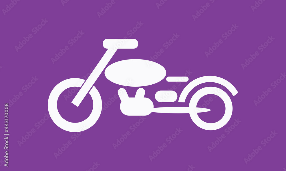 Simple 2-dimensional motorcycle frame vector design Simple 2-dimensional motorcycle frame vector design
