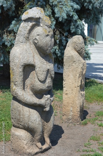 Polovtsian stone women are art monuments of the Polovtsi (9-13 centuries)