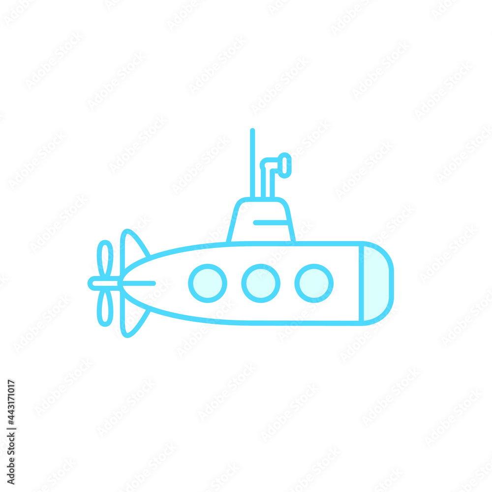 Illustration Vector graphic of submarine icon template Illustration Vector graphic of submarine icon template