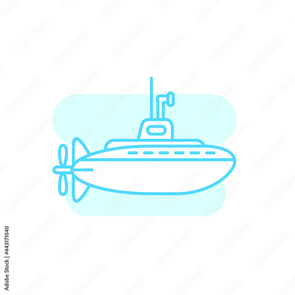 Illustration Vector graphic of submarine icon template Illustration Vector graphic of submarine icon template