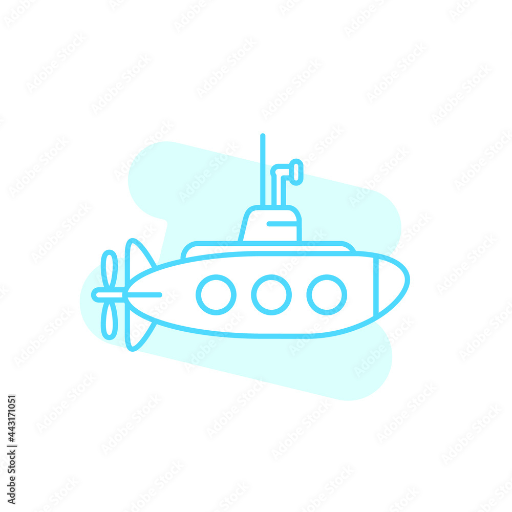 Illustration Vector graphic of submarine icon template Illustration Vector graphic of submarine icon template
