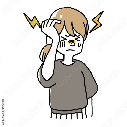 頭が痛い女性