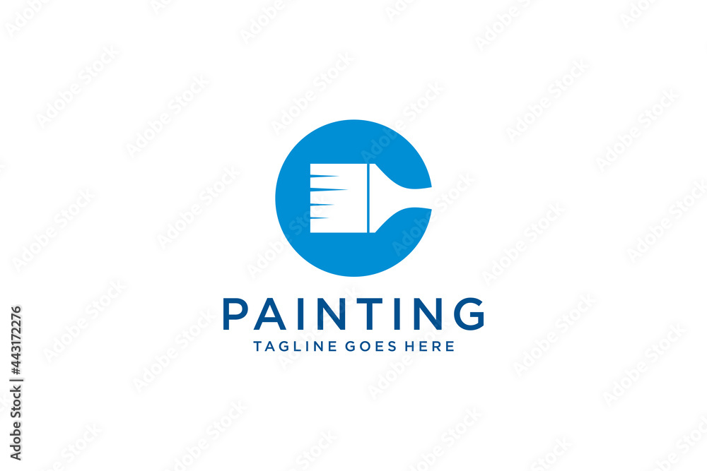 Letter C for paint logo, paint services logo, paint logo vector Letter C for paint logo, paint services logo, paint logo vector