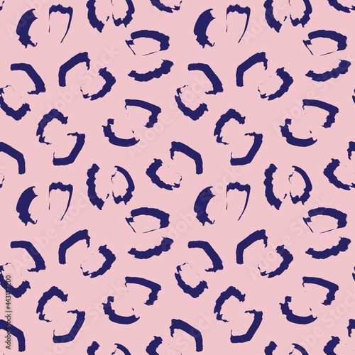 Pink Navy Animal Leopard Seamless Pattern Background
