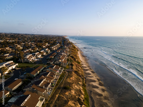 Obraz na płótnie drone shot over Carlsbad CA