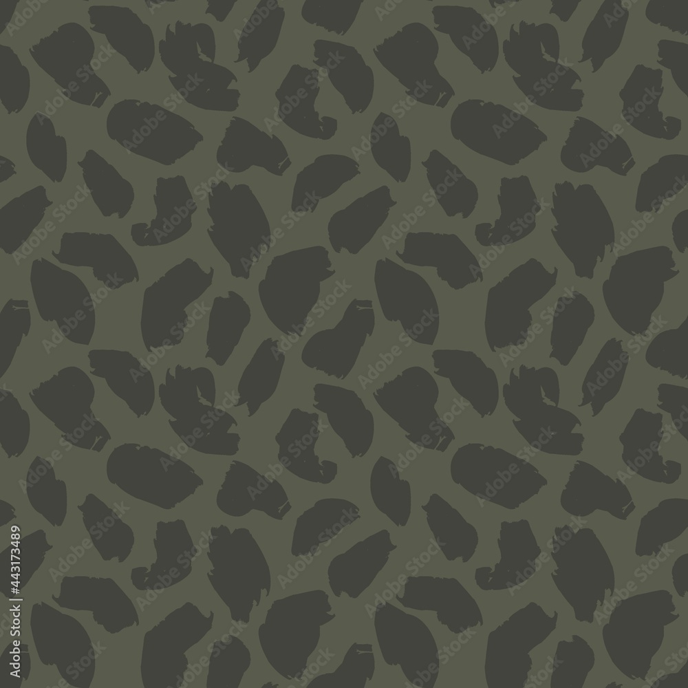 Naklejka premium Green Animal Leopard Seamless Pattern Background