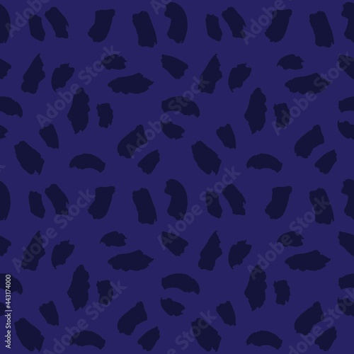 Blue Animal Leopard Seamless Pattern Background