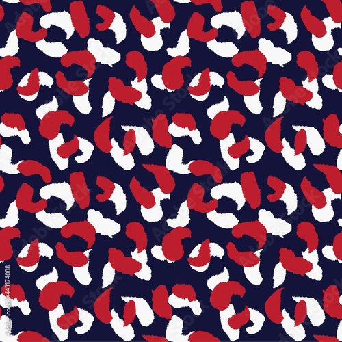 Red Animal Leopard Seamless Pattern Background