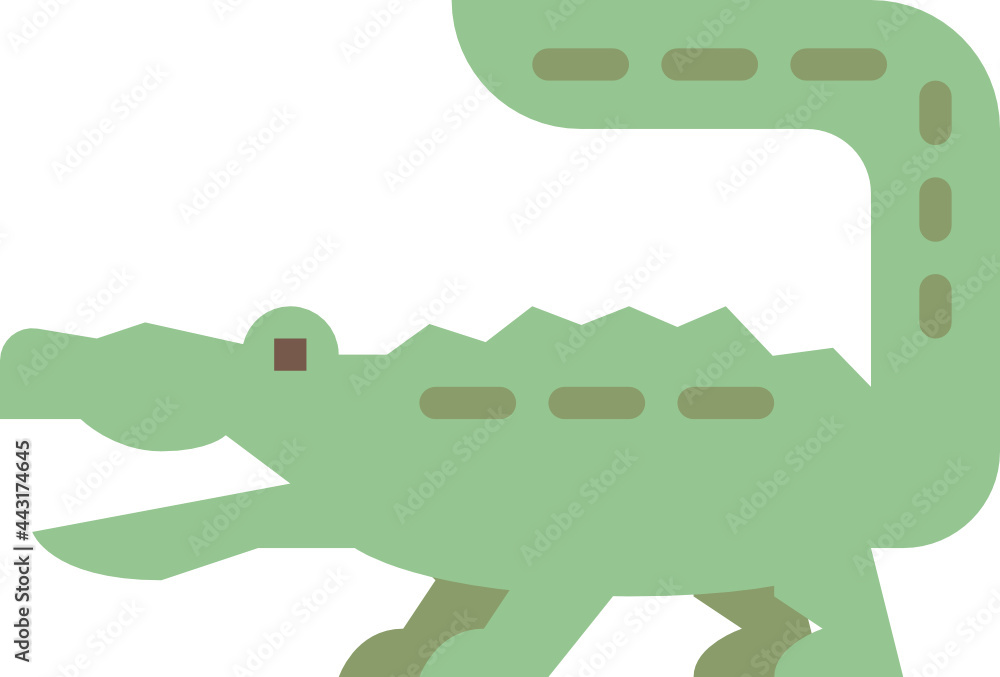 Obraz premium crocodile flat icon