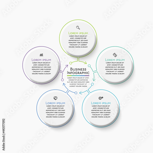 Business circle. timeline infographic icons designed for abstract background template milestone element modern diagram process technology digital marketing data presentation chart Vector