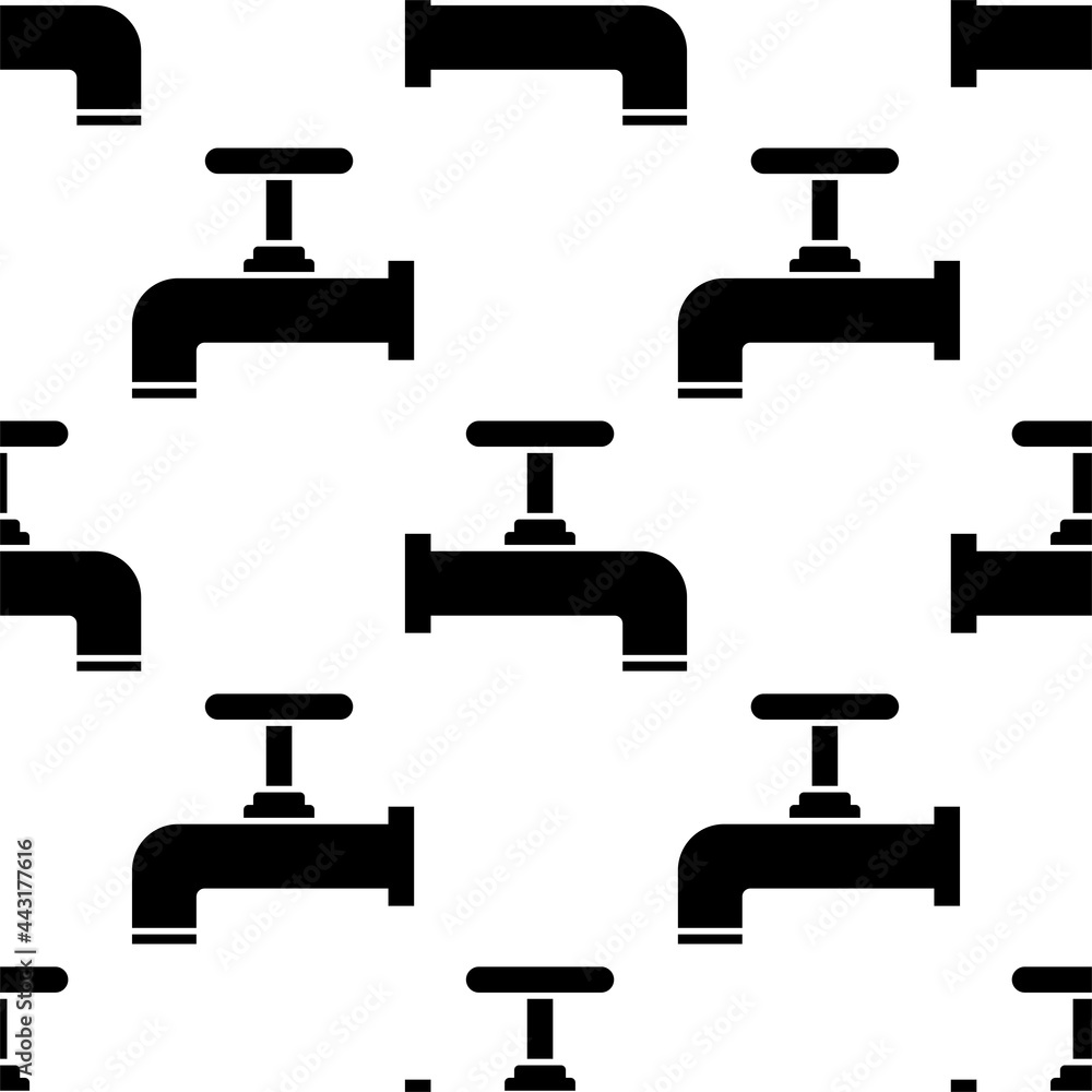 Water Tap Icon Seamless Pattern Water Tap Icon Seamless Pattern