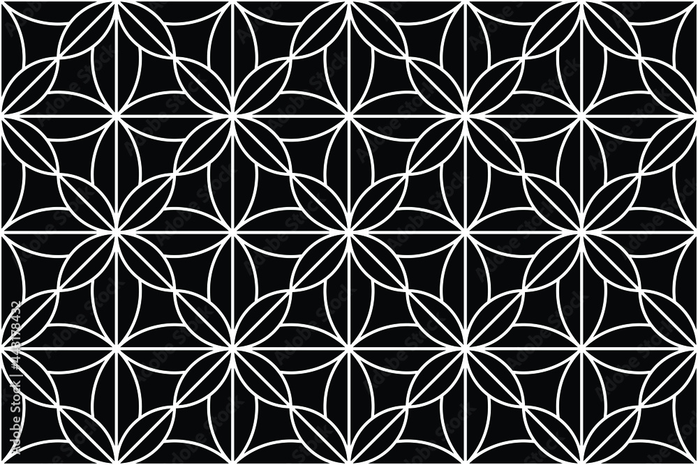 Abstract geometric seamless pattern. Modern stylish texture with flowers. Repeating vector background. Abstract geometric seamless pattern. Modern stylish texture with flowers. Repeating vector background.