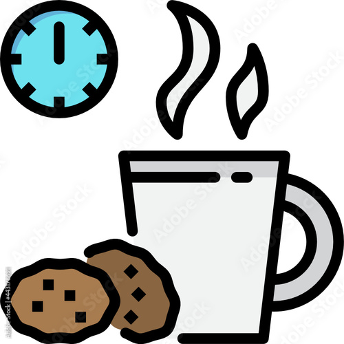 take a break color outline icon