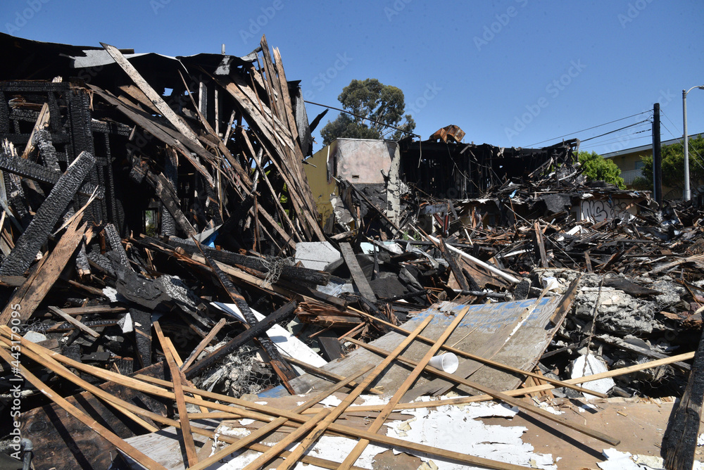 Office building gutted by fire Office building gutted by fire
