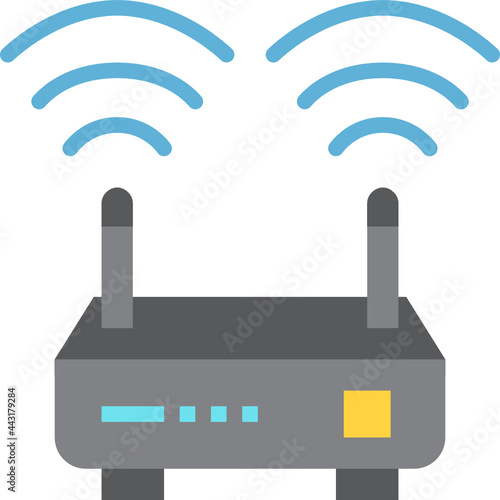 router wifi flat icon