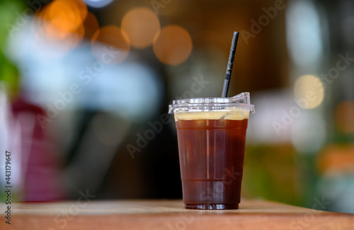 Isolated glass of fresh blackcoffee