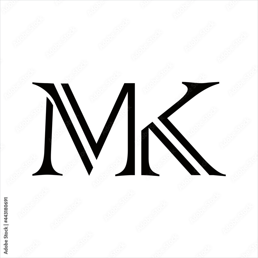 simple creative logo design initial mk Stock Vector | Adobe Stock