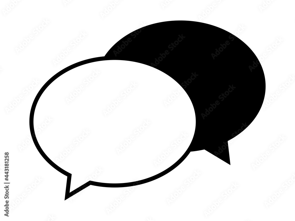 チャット、ふきだしのアイコン チャット、ふきだしのアイコン