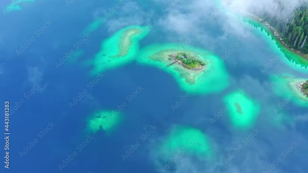 High-angle of small islands on the blue sea, fantastic natural scenery High-angle of small islands on the blue sea, fantastic natural scenery